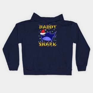 Christmas Daddy Shark Funny  Design Gift Idea Kids Hoodie